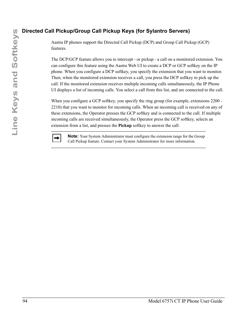 Line keys and softkeys | Aastra Telecom 6757I CT User Manual | Page 104 / 310