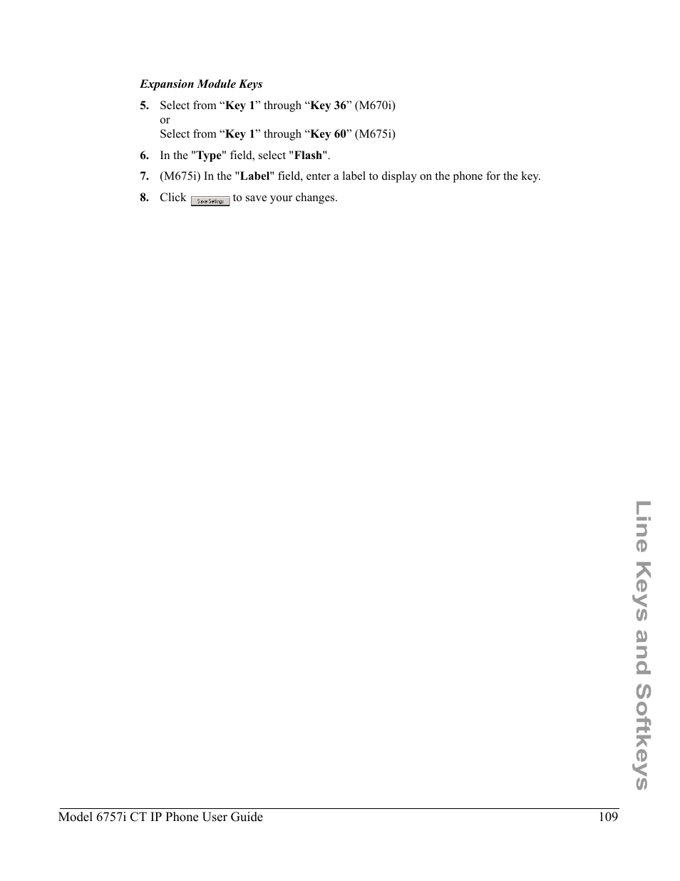 Line keys and softkeys | Aastra Telecom 6757I CT User Manual | Page 119 / 310