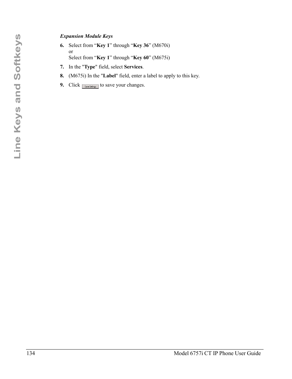 Line keys and softkeys | Aastra Telecom 6757I CT User Manual | Page 144 / 310