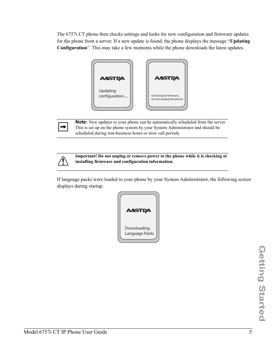 Getting started | Aastra Telecom 6757I CT User Manual | Page 15 / 310