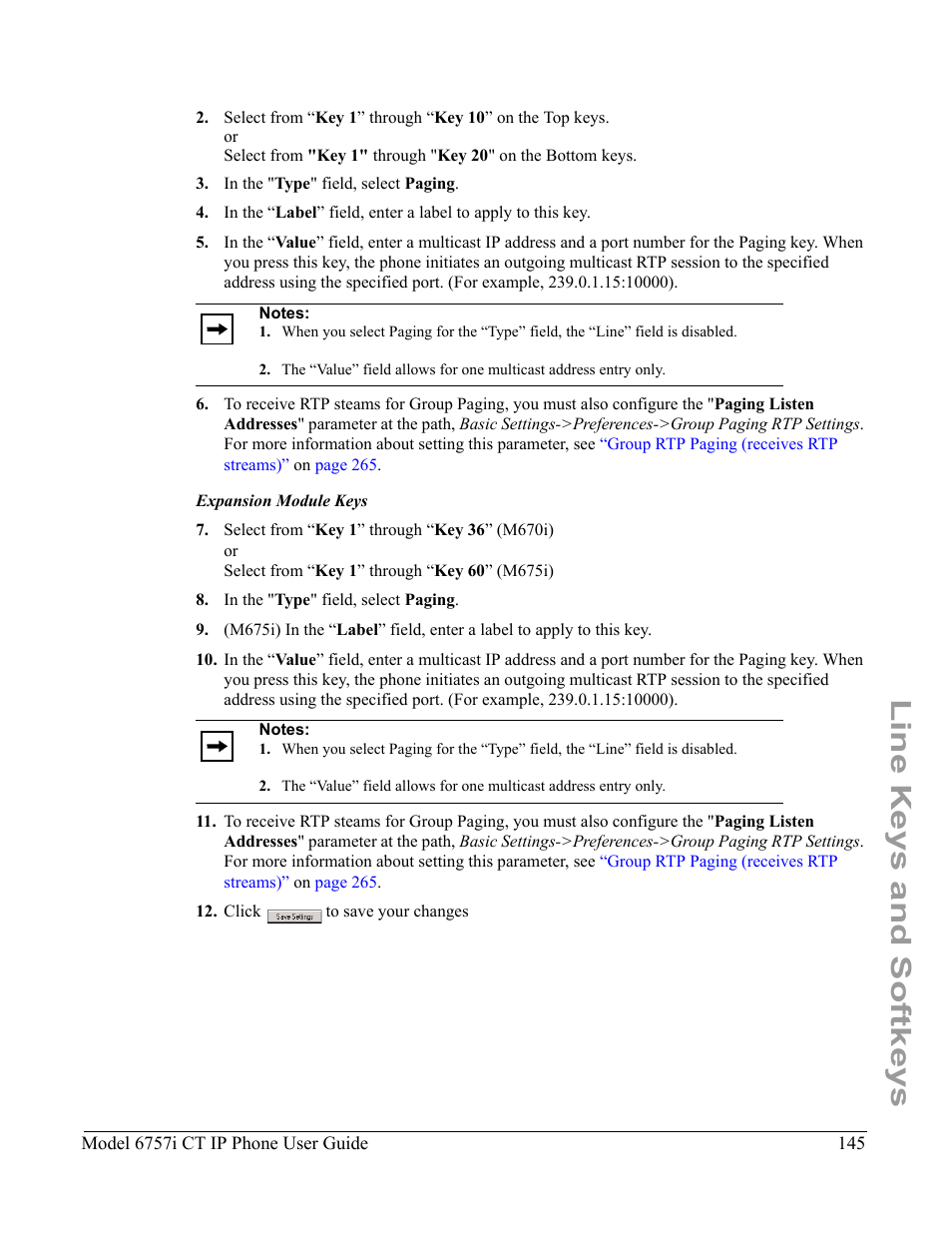 Line keys and softkeys | Aastra Telecom 6757I CT User Manual | Page 155 / 310