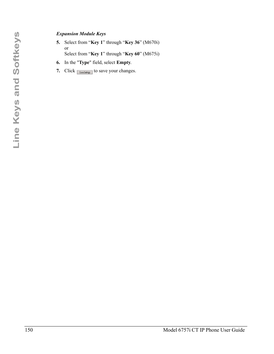 Line keys and softkeys | Aastra Telecom 6757I CT User Manual | Page 160 / 310