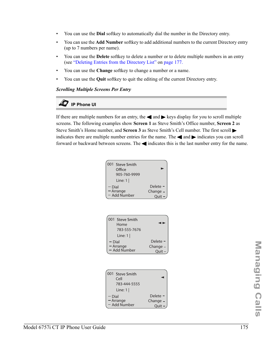 Managing calls | Aastra Telecom 6757I CT User Manual | Page 185 / 310