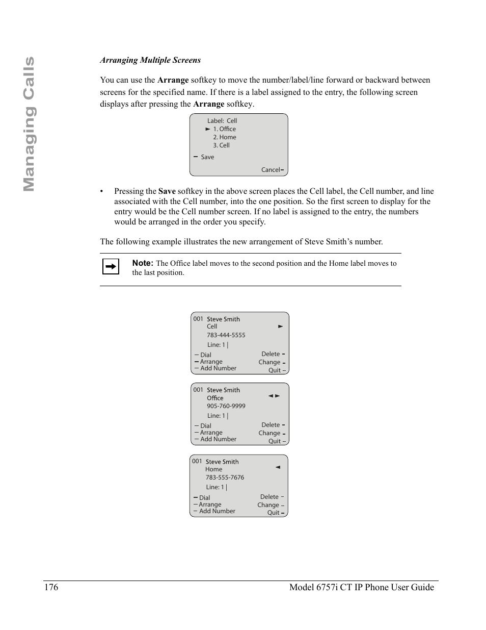Managing calls | Aastra Telecom 6757I CT User Manual | Page 186 / 310