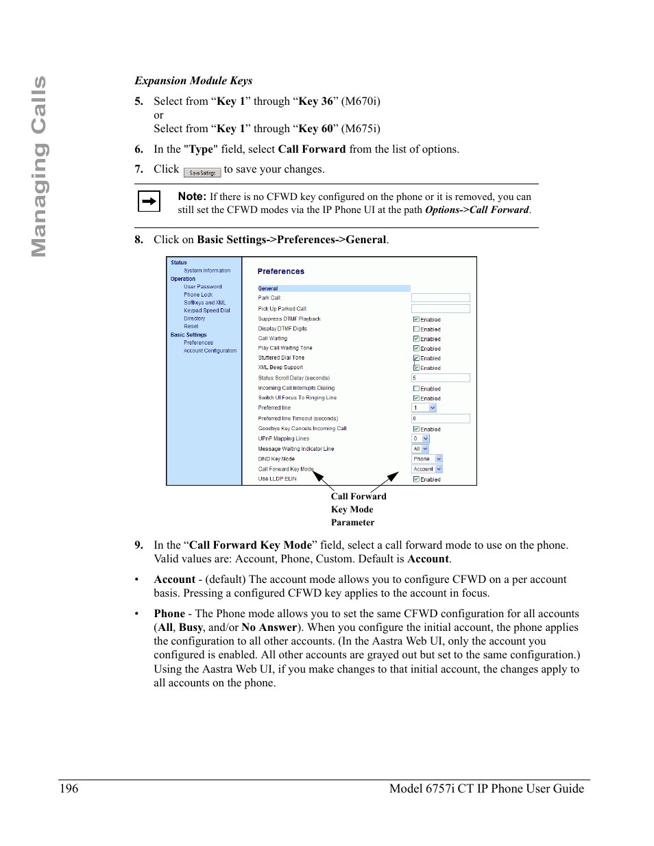 Managing calls | Aastra Telecom 6757I CT User Manual | Page 206 / 310