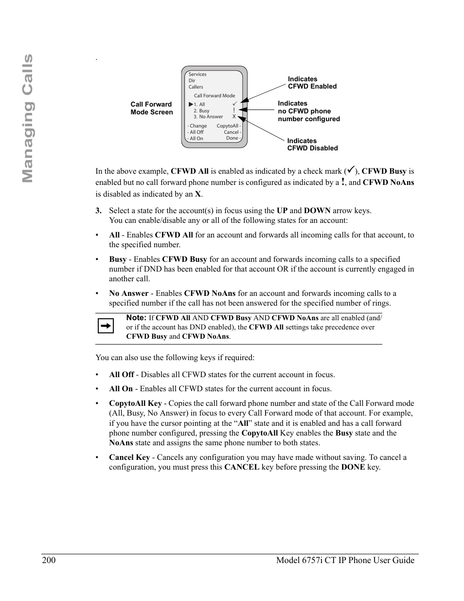 Managing calls | Aastra Telecom 6757I CT User Manual | Page 210 / 310