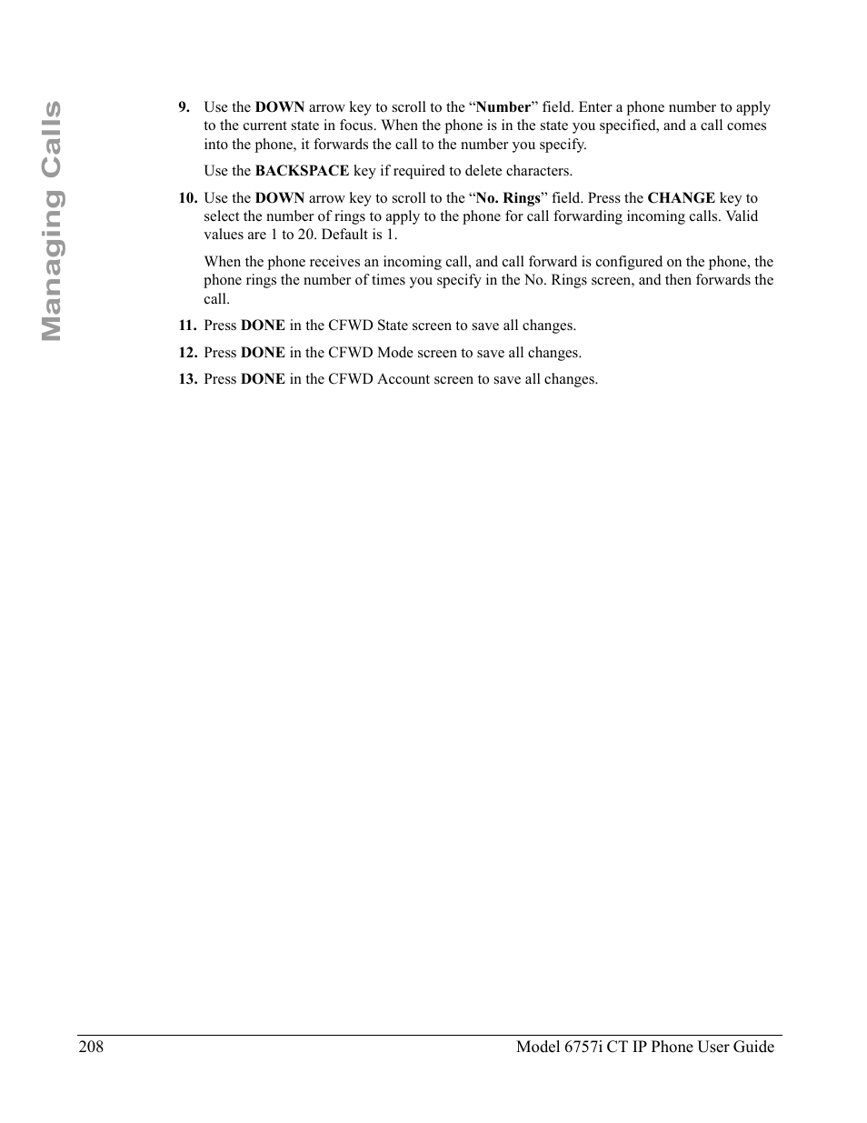 Managing calls | Aastra Telecom 6757I CT User Manual | Page 218 / 310