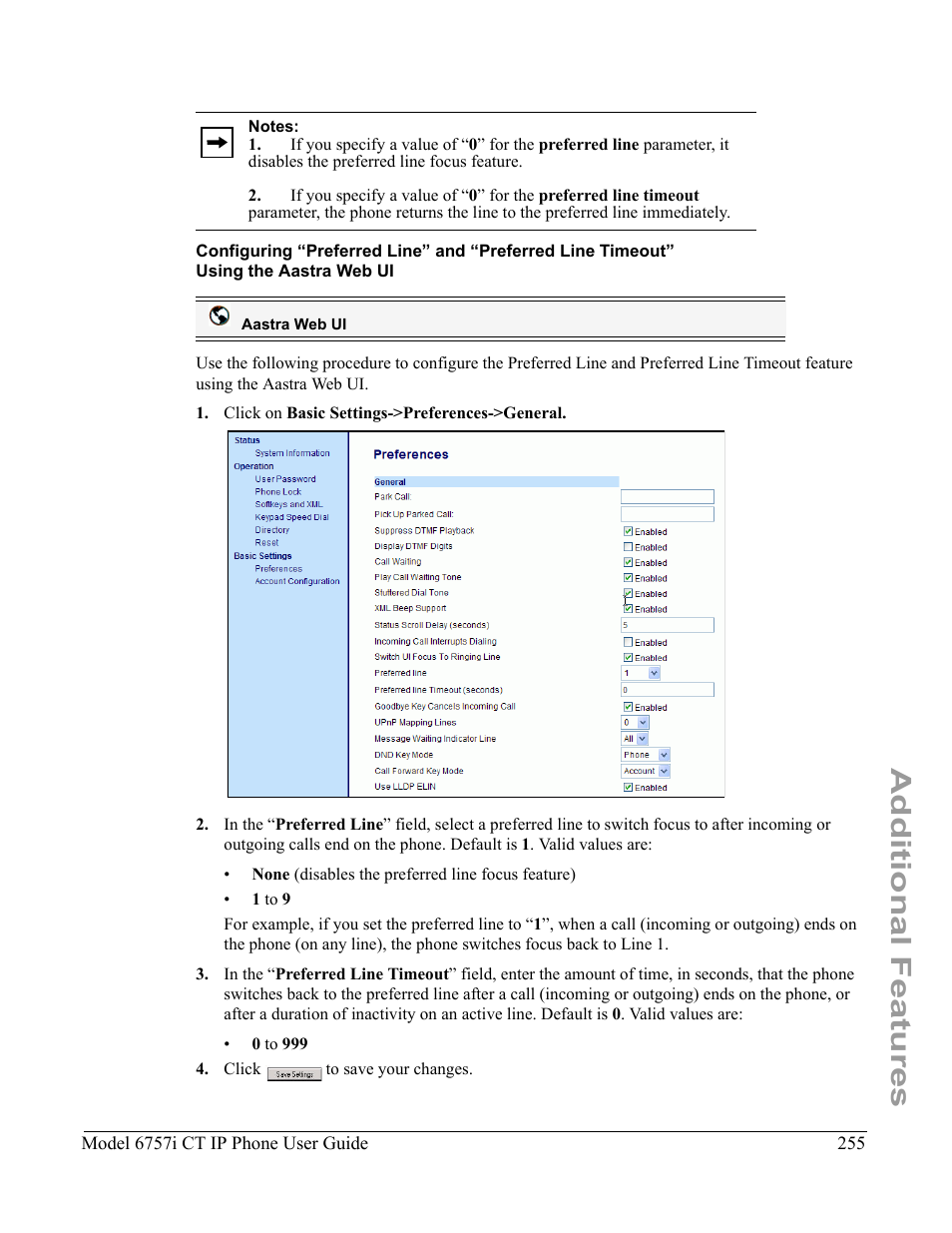 Additional features | Aastra Telecom 6757I CT User Manual | Page 265 / 310