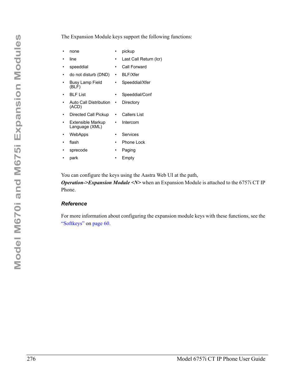 Reference | Aastra Telecom 6757I CT User Manual | Page 286 / 310