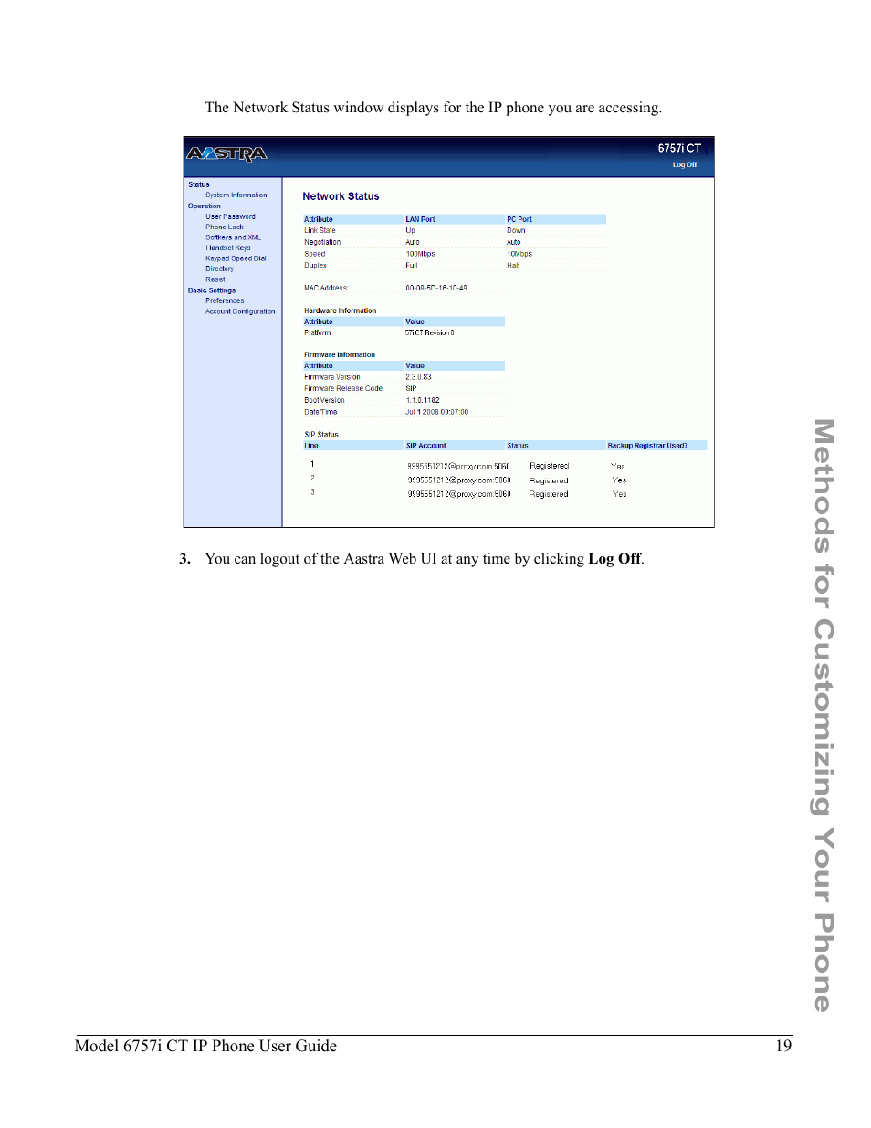 Methods for customizing your phone | Aastra Telecom 6757I CT User Manual | Page 29 / 310