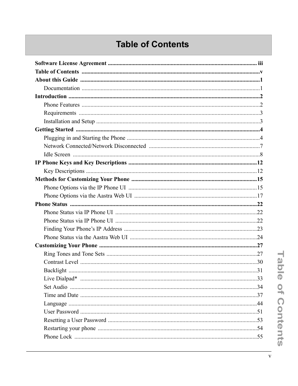Aastra Telecom 6757I CT User Manual | Page 5 / 310