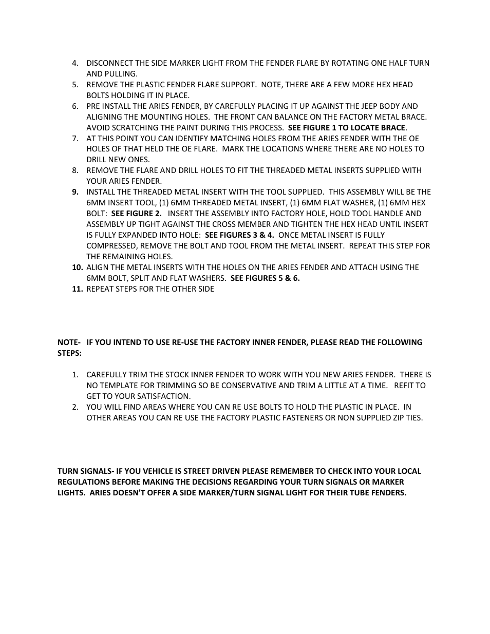 Aries Automotive 1500201 User Manual | Page 2 / 4