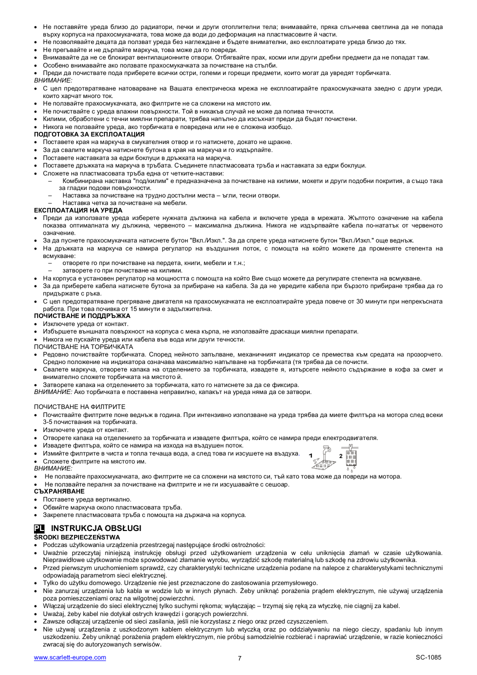 Pl instrukcja obs ugi | Scarlett SC-1085 User Manual | Page 7 / 18