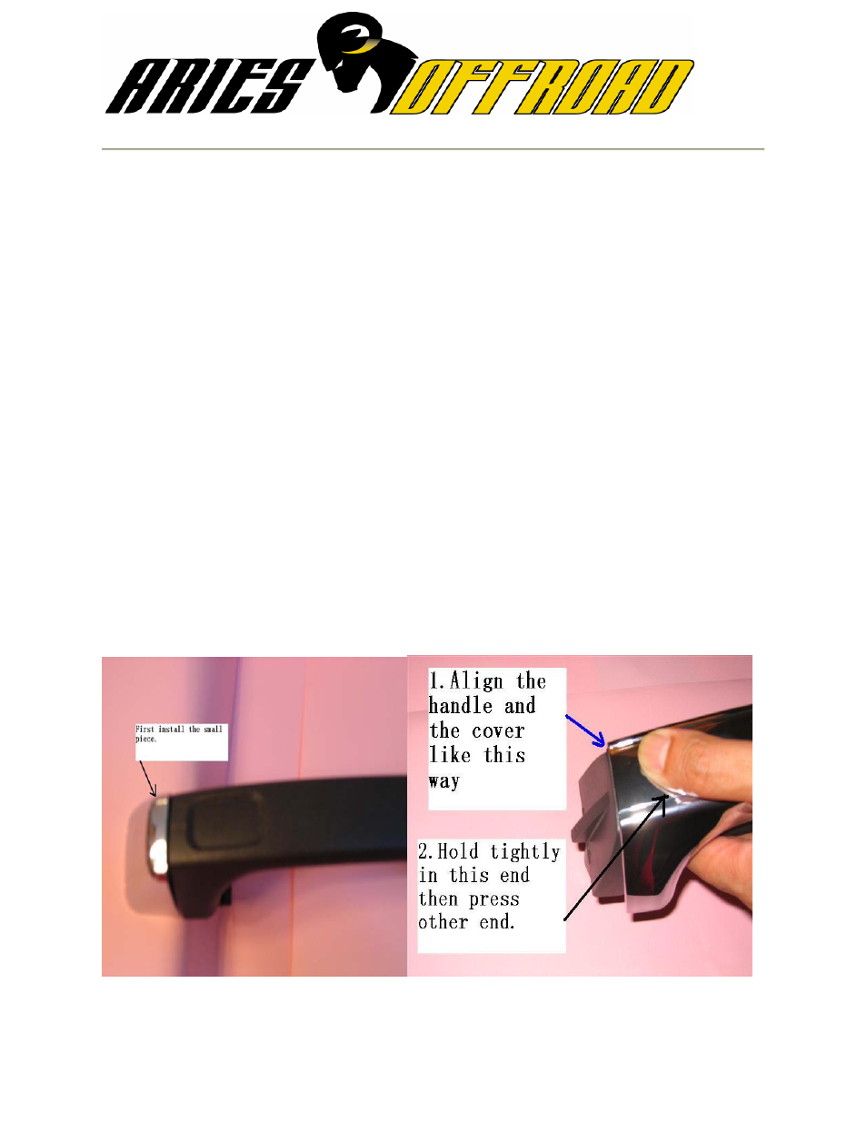 Aries Automotive 5HAND User Manual | 1 page