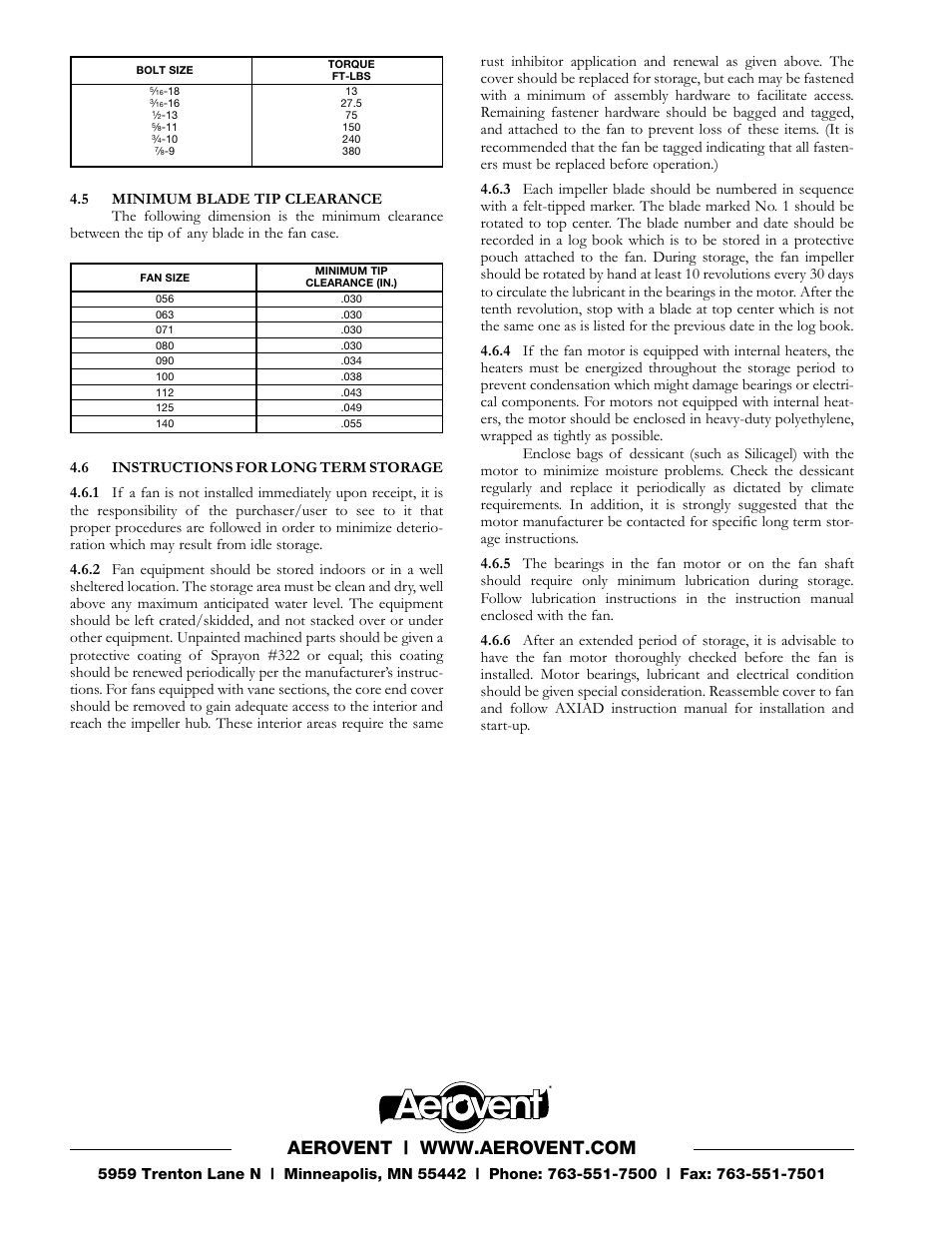 Aerovent IM-301 User Manual | Page 4 / 4