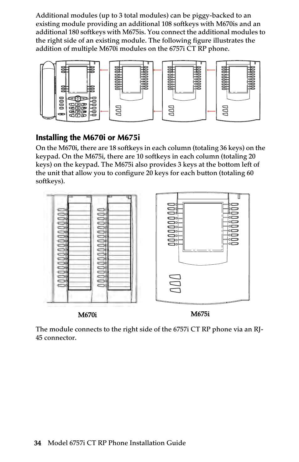 Installing the m670i or m675i | AASTRA 6757i CT RP User Manual | Page 40 / 48