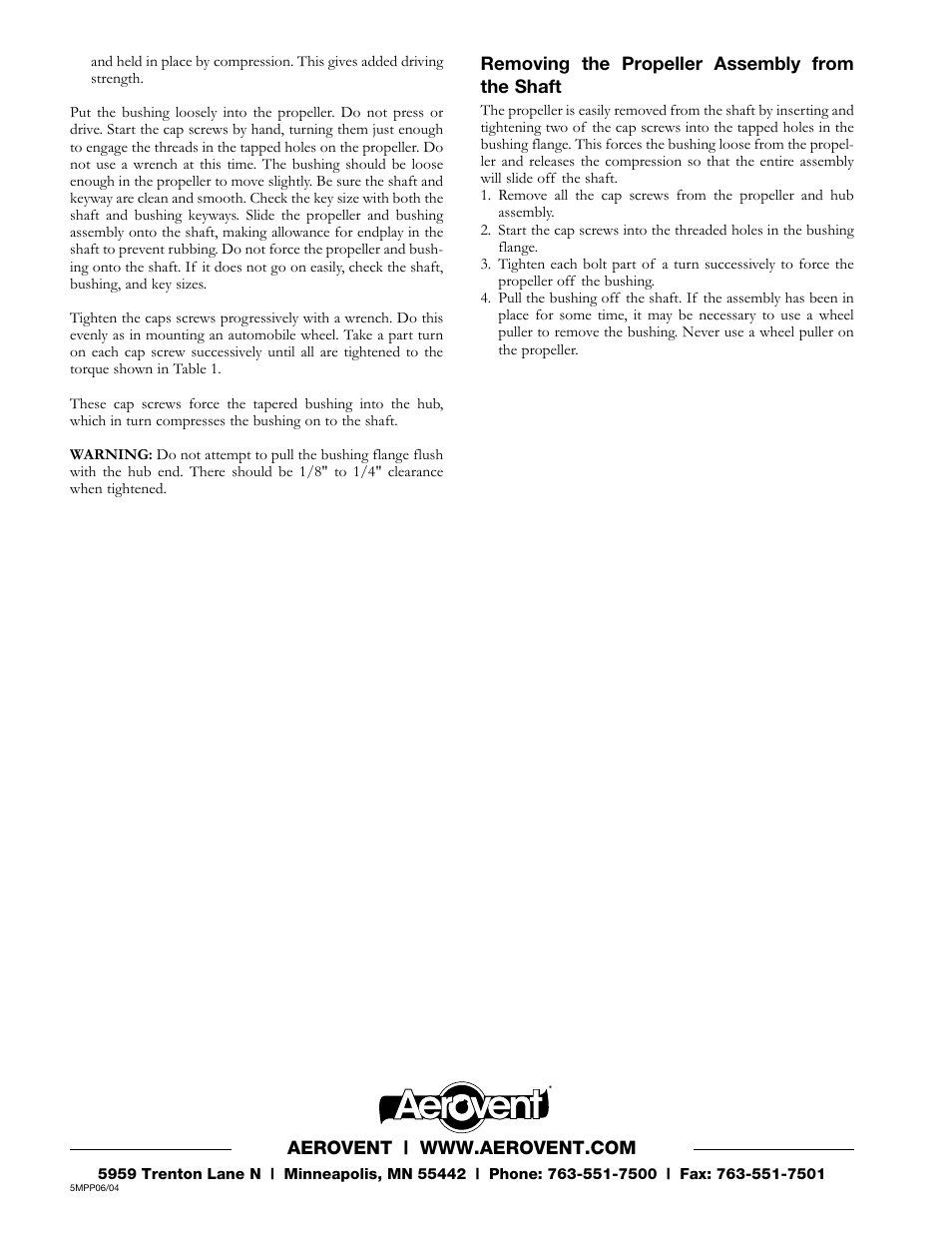 Aerovent IM-176 User Manual | Page 2 / 2