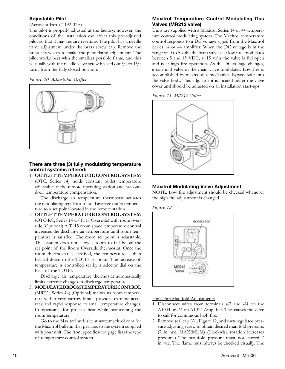 Aerovent IM-500 User Manual | Page 10 / 28