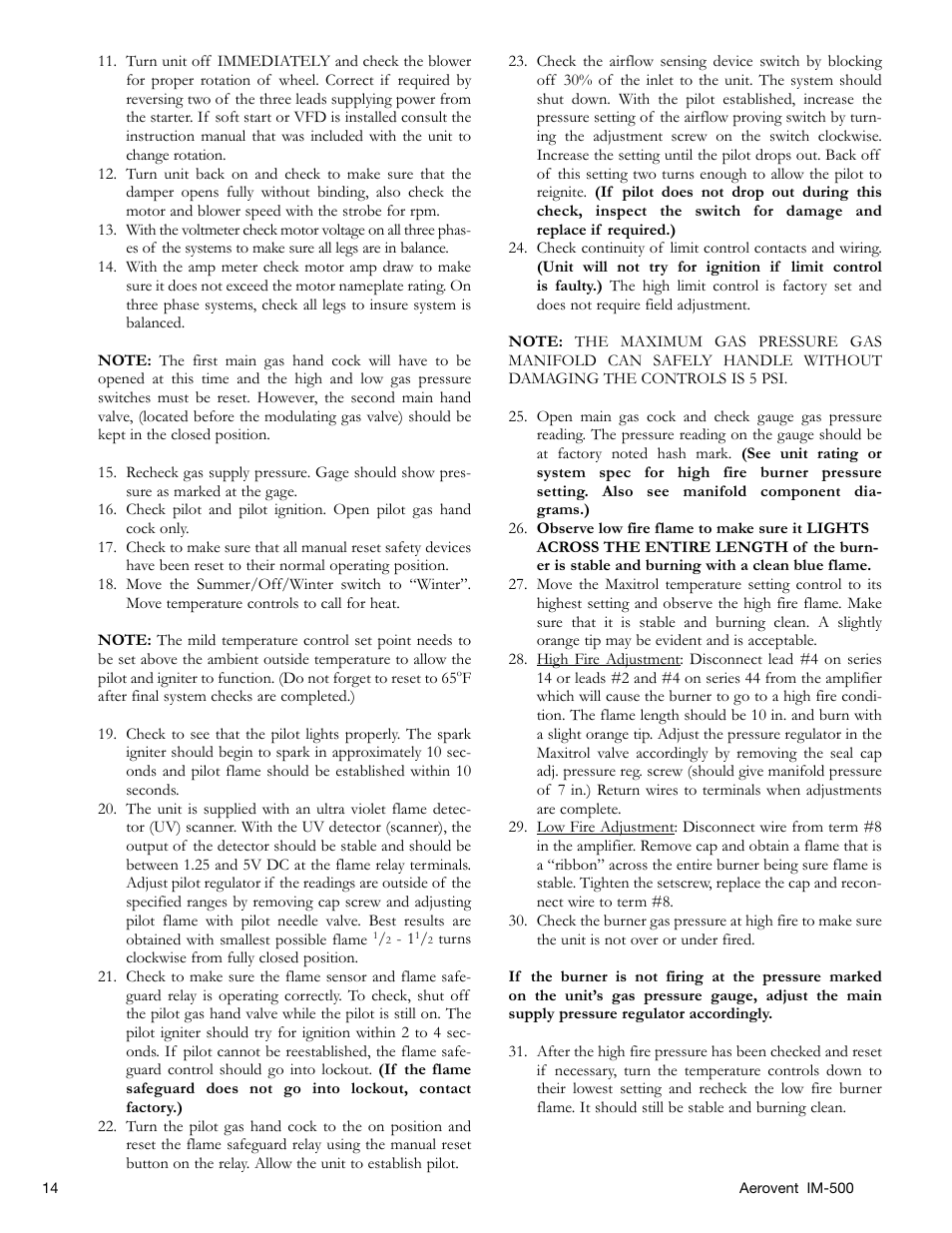 Aerovent IM-500 User Manual | Page 14 / 28