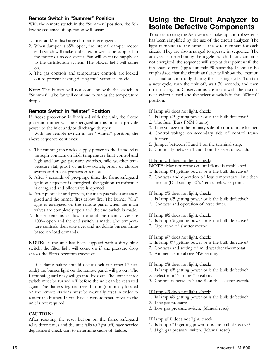 Aerovent IM-500 User Manual | Page 16 / 28