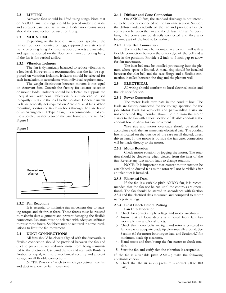 Aerovent IM-201 User Manual | Page 2 / 16