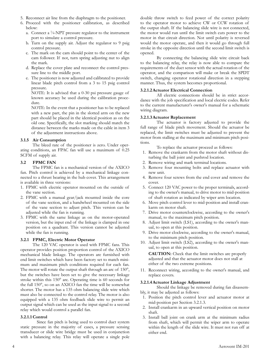 Aerovent IM-201 User Manual | Page 4 / 16