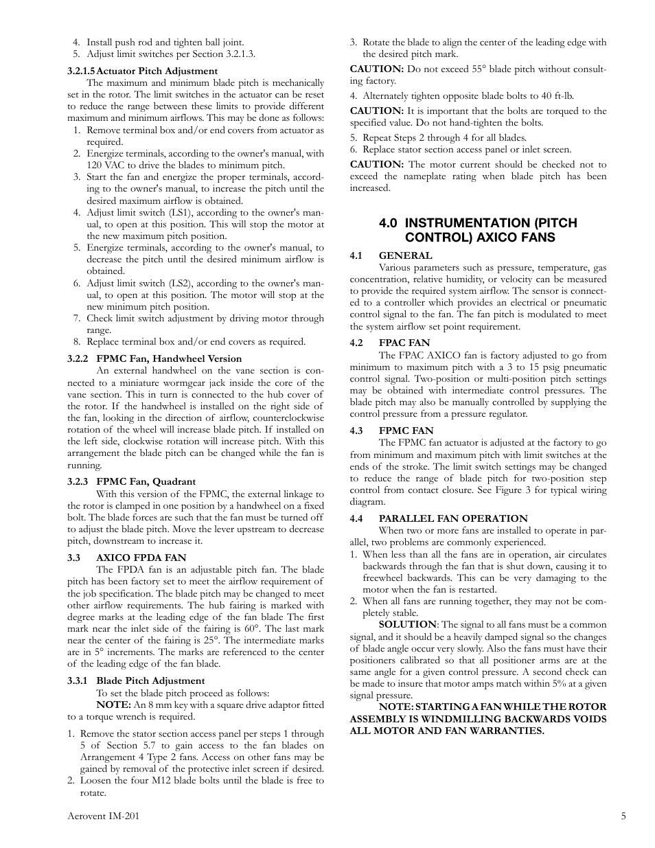 Aerovent IM-201 User Manual | Page 5 / 16