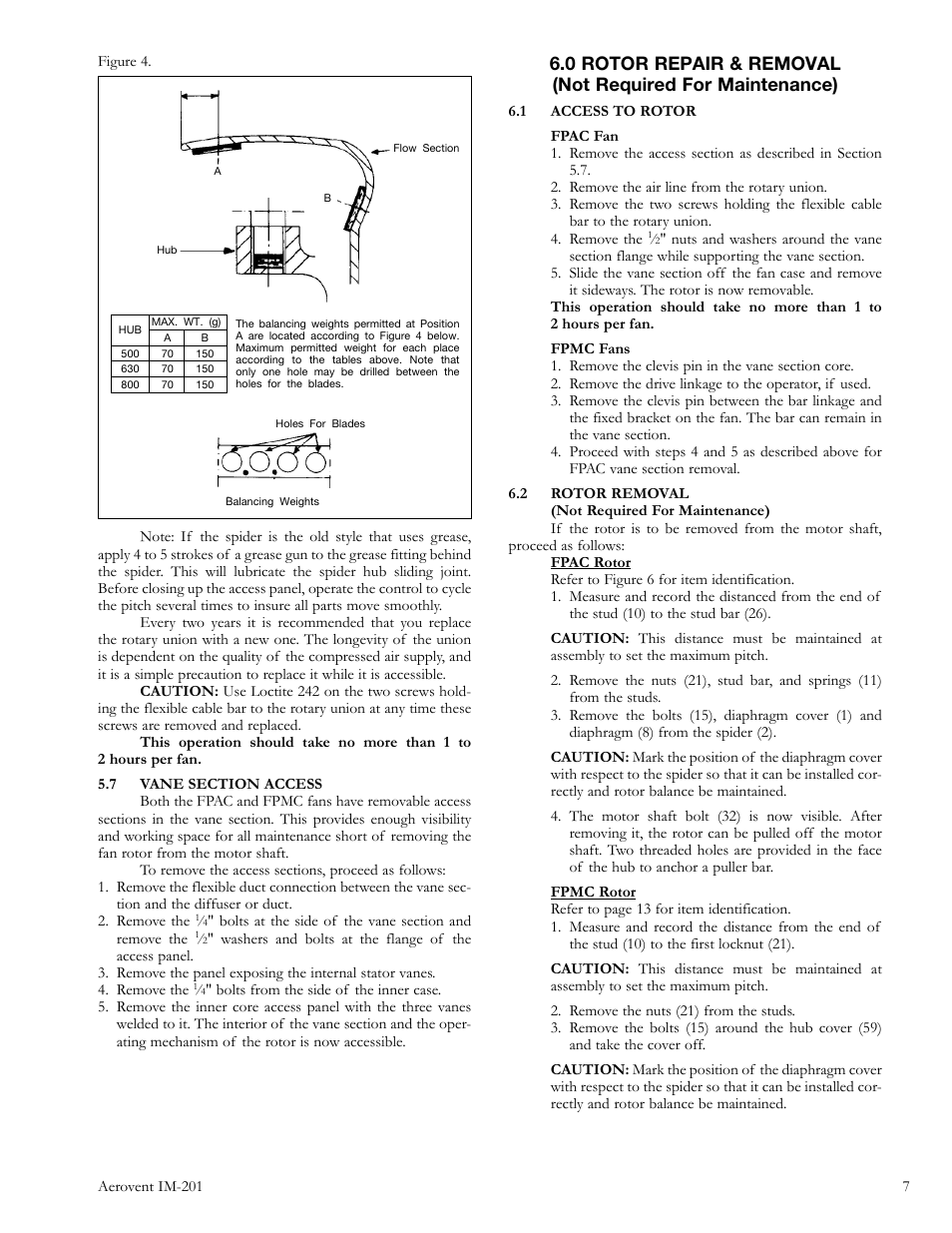 Aerovent IM-201 User Manual | Page 7 / 16