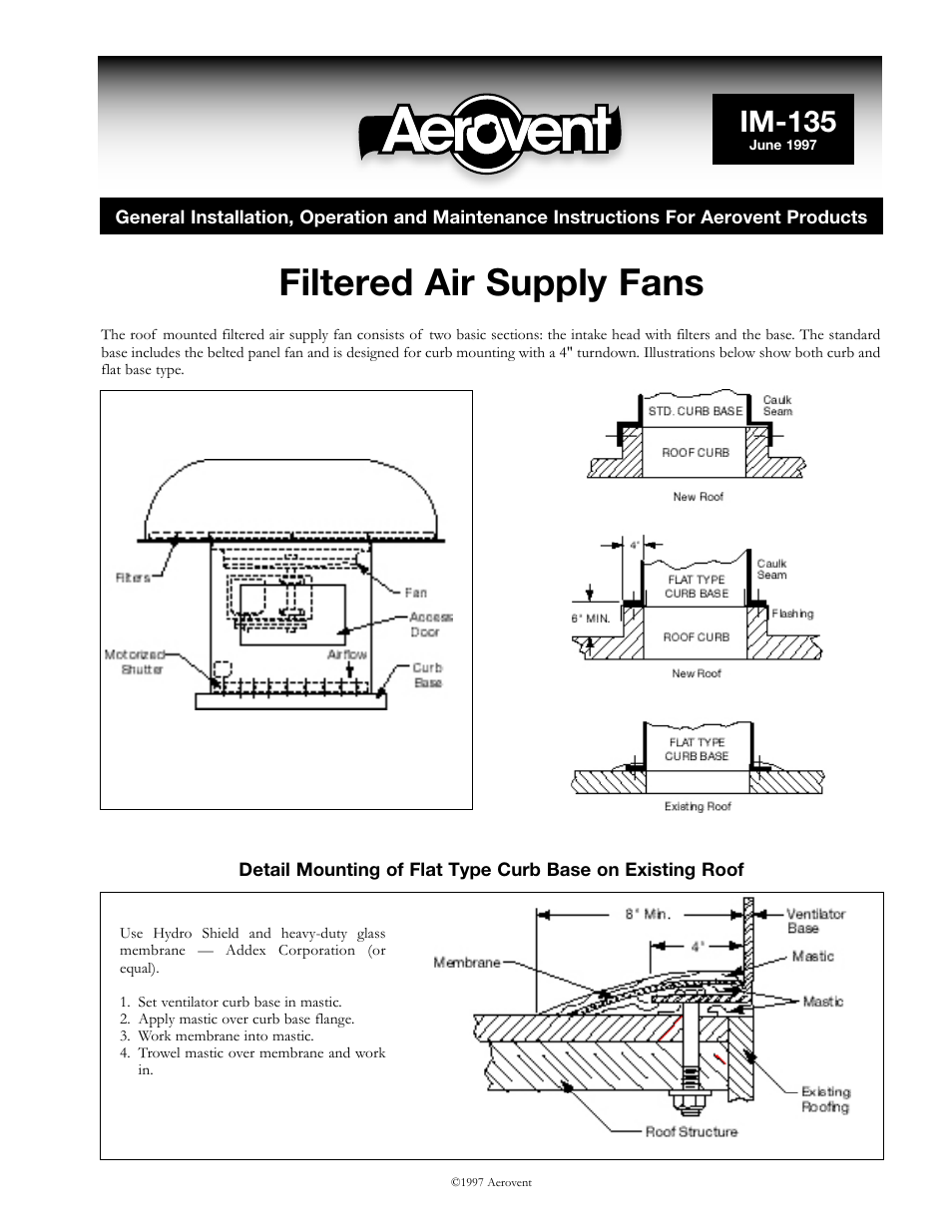 Aerovent IM-135 User Manual | 2 pages