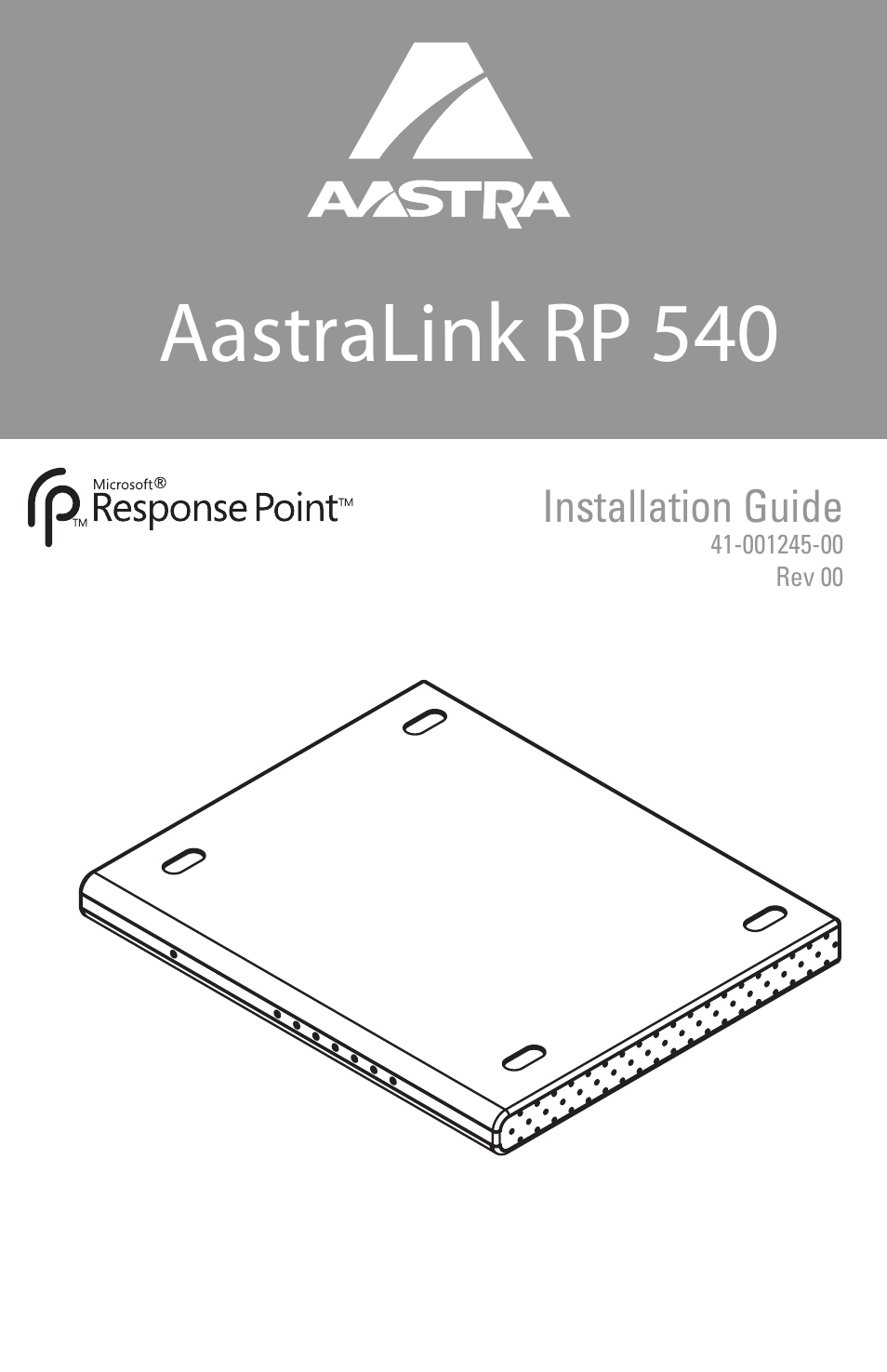 Aastra Telecom AastraLink RP 540 User Manual | 16 pages