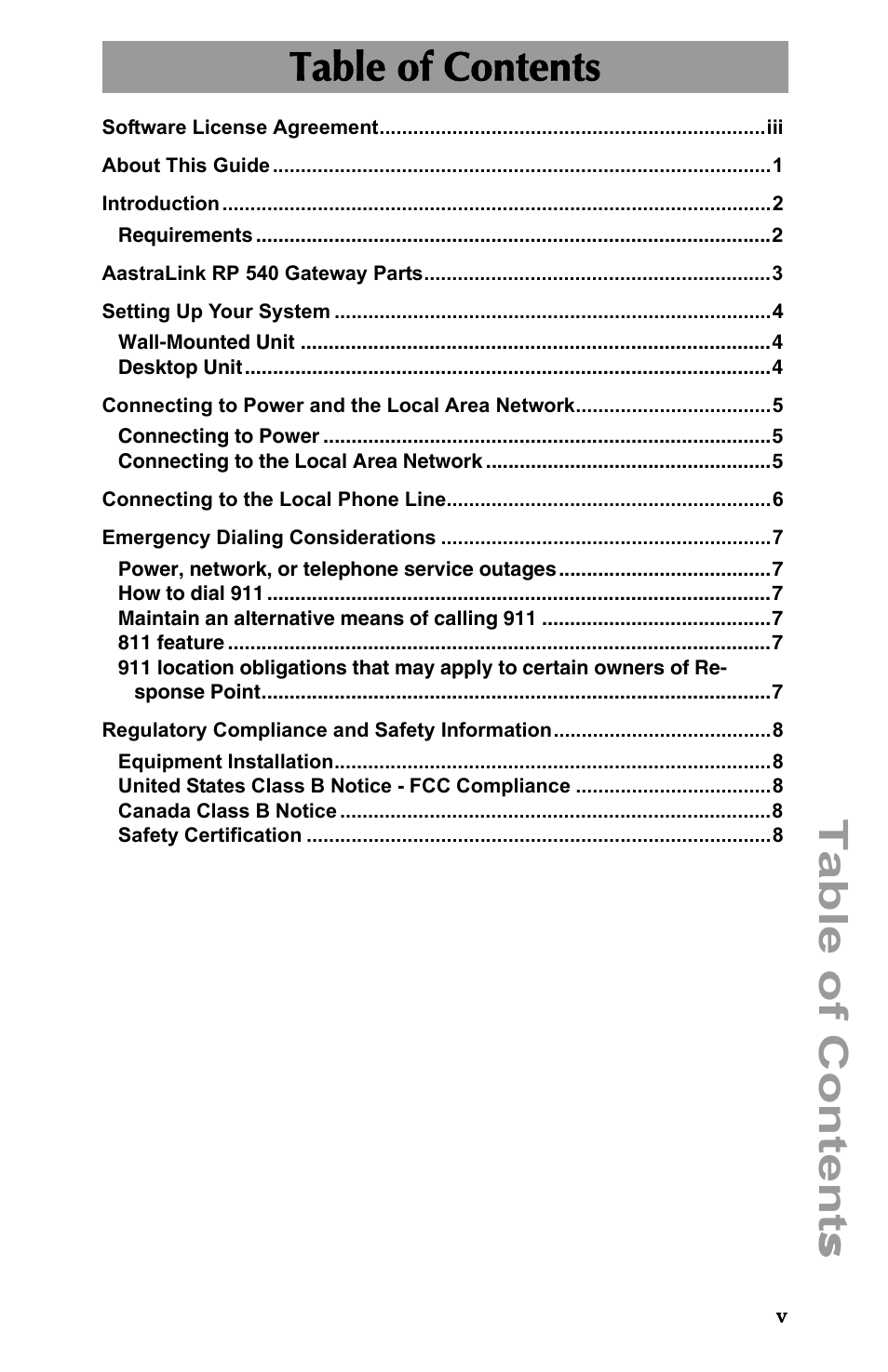 Aastra Telecom AastraLink RP 540 User Manual | Page 5 / 16