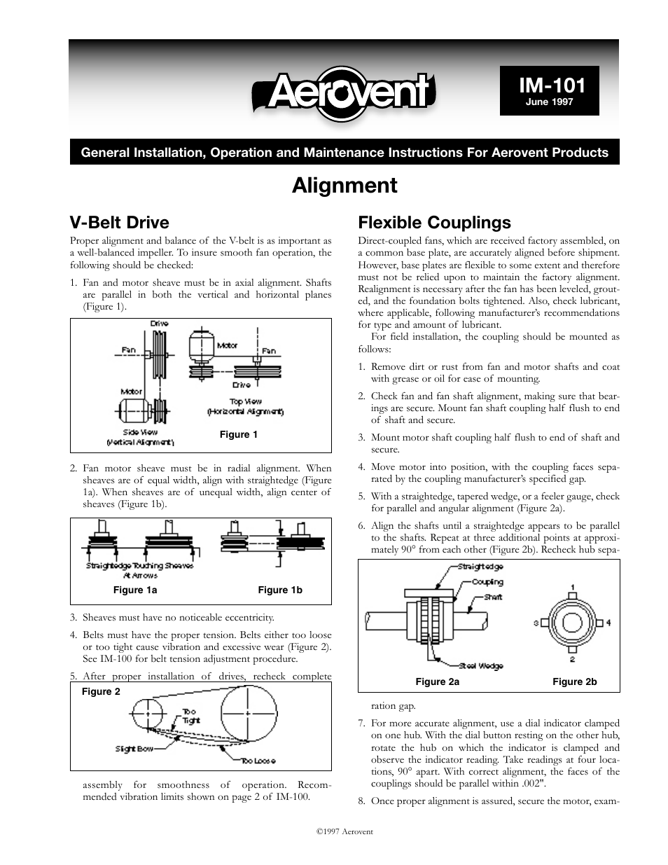 Aerovent IM-101 User Manual | 2 pages