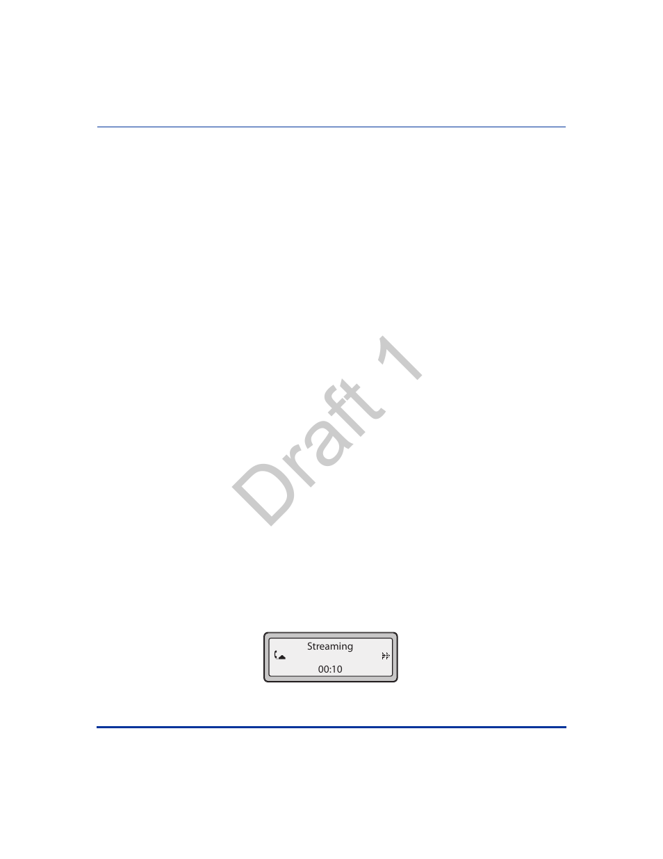 Xml command: wav.play, Xml command: wav.stop, Ip phone ui screens during wav streaming | Draft 1 | Aastra Telecom 9480i Series User Manual | Page 1133 / 1184
