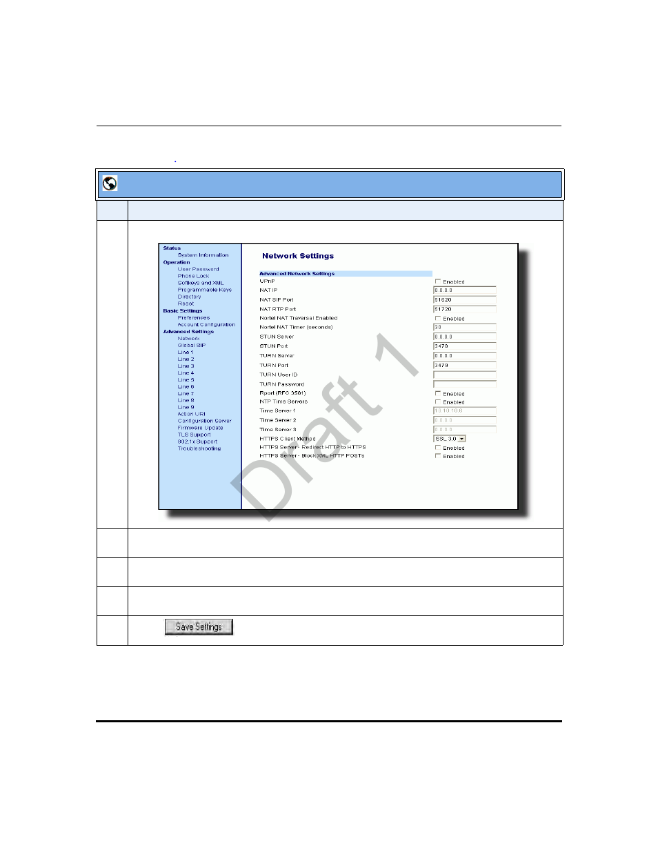 Draft 1 | Aastra Telecom 9480i Series User Manual | Page 218 / 1184