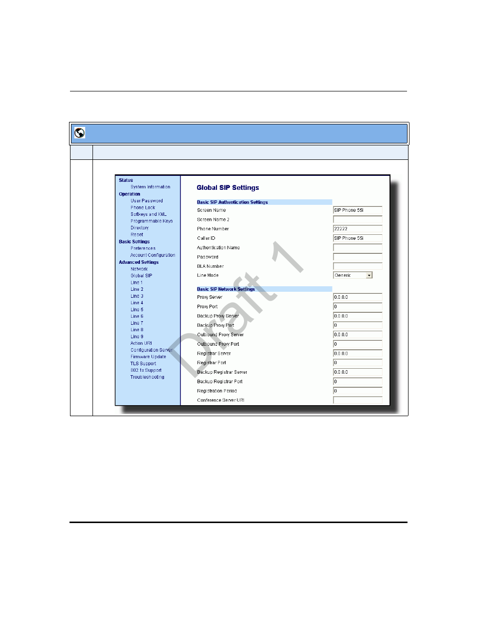 Draft 1 | Aastra Telecom 9480i Series User Manual | Page 261 / 1184