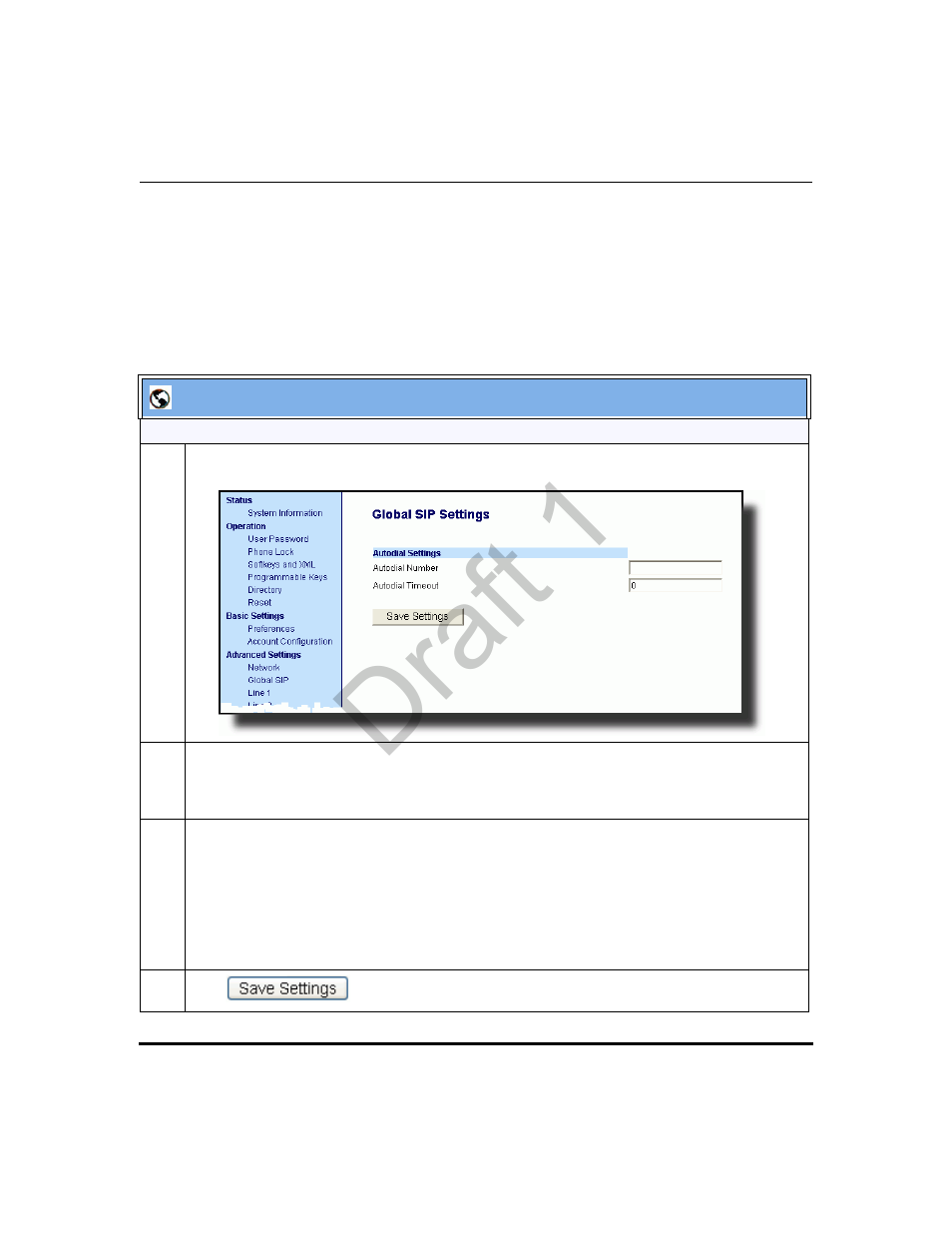 Configuring autodial using the aastra web ui, Draft 1 | Aastra Telecom 9480i Series User Manual | Page 287 / 1184