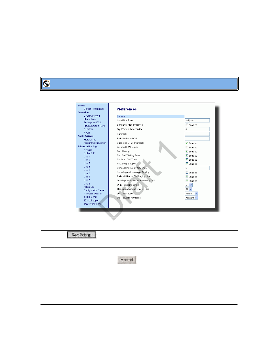 Draft 1 | Aastra Telecom 9480i Series User Manual | Page 364 / 1184