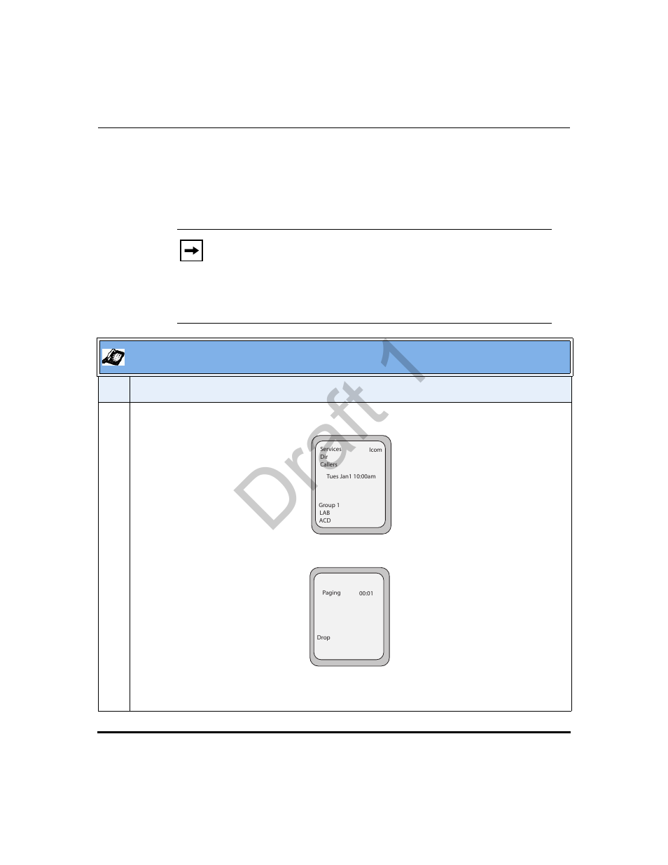 Using the configured paging key on the ip phone, Draft 1 | Aastra Telecom 9480i Series User Manual | Page 410 / 1184