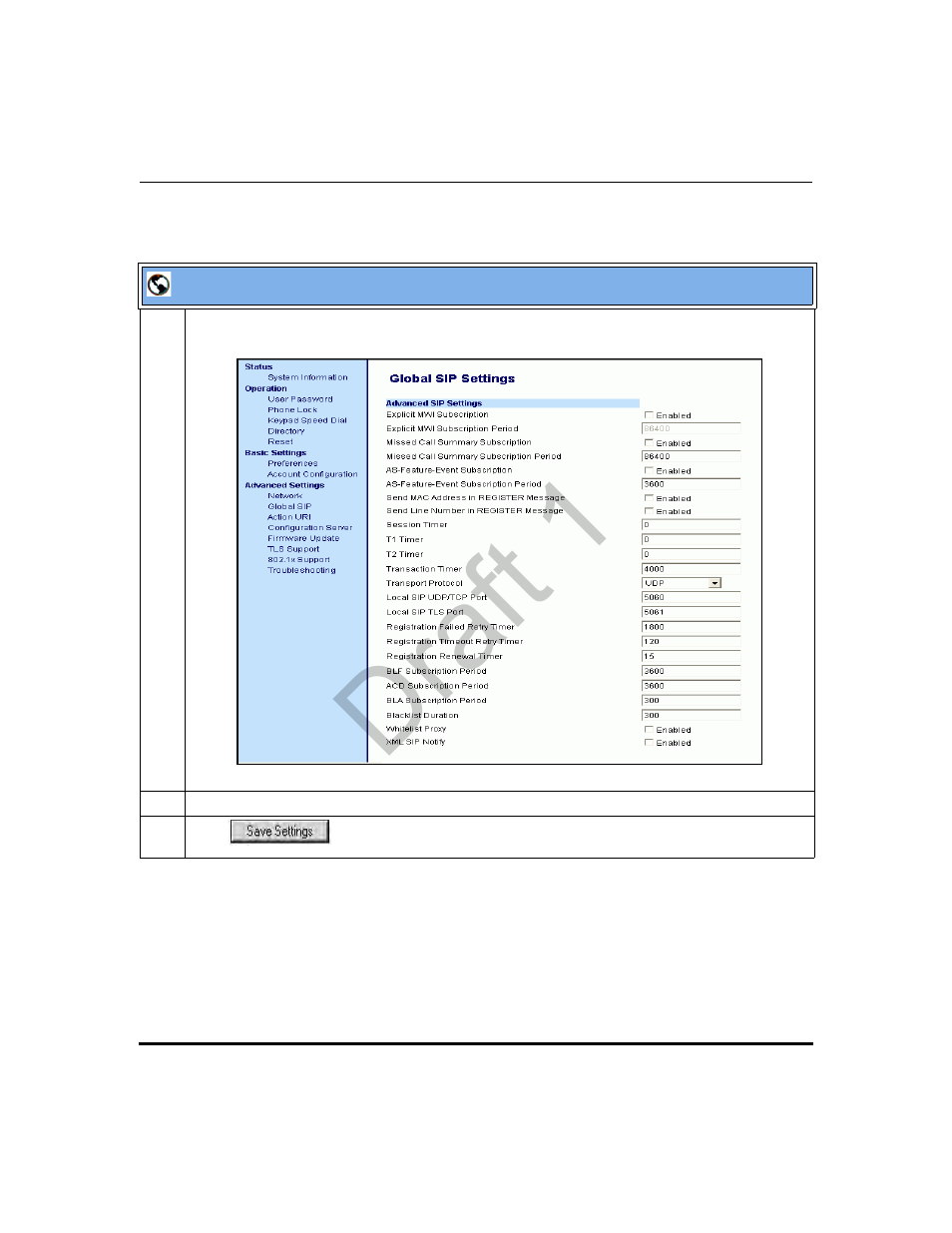 Draft 1 | Aastra Telecom 9480i Series User Manual | Page 475 / 1184