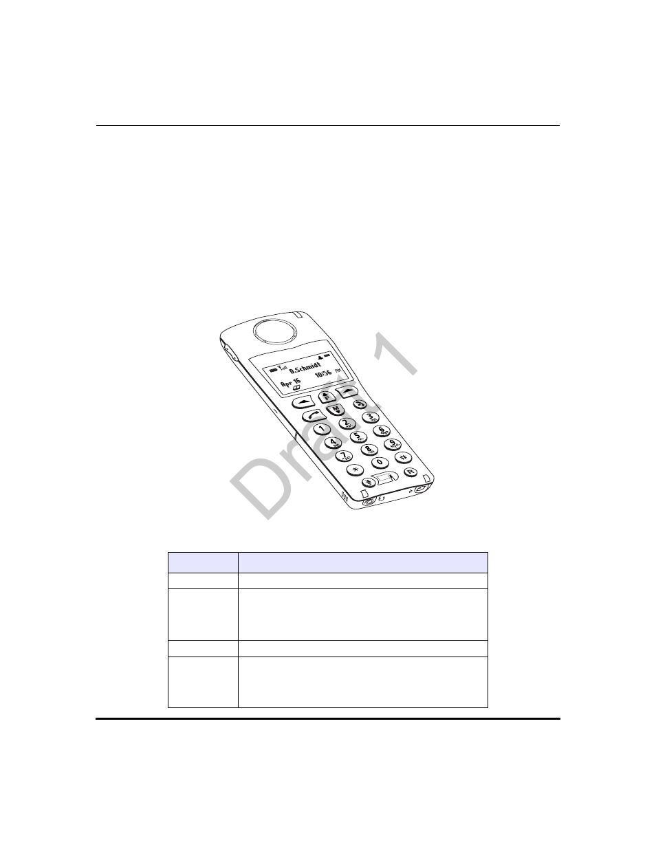 6757i ct cordless handset features, 6757i ct cordless handset key descriptions, Draft 1 | Aastra Telecom 9480i Series User Manual | Page 61 / 1184