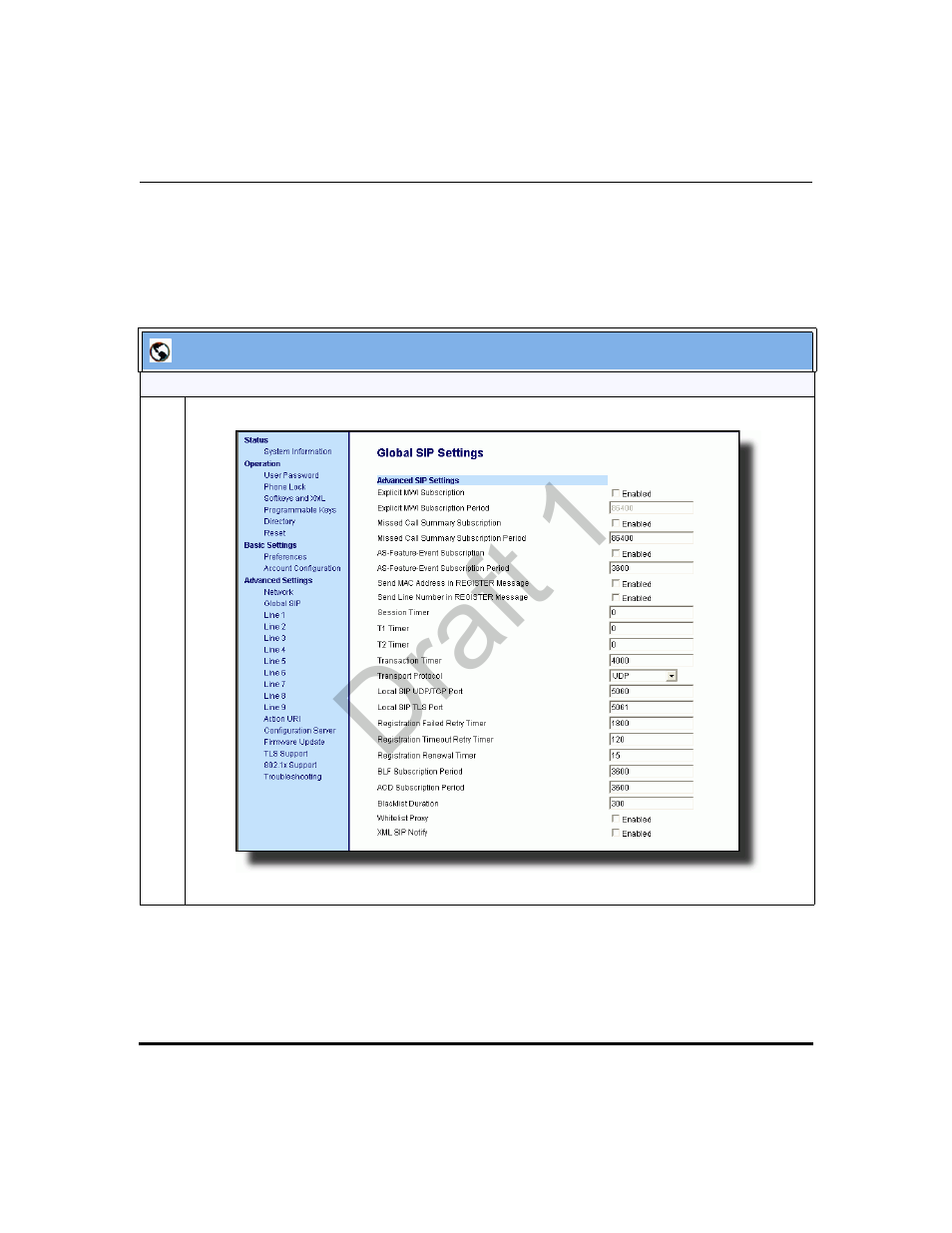Draft 1 | Aastra Telecom 9480i Series User Manual | Page 685 / 1184