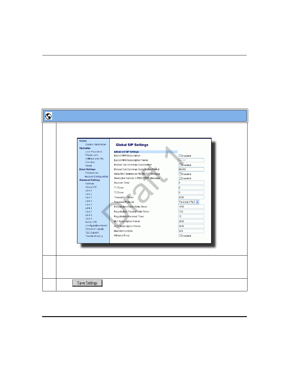 Configuring tls using the aastra web ui, Draft 1 | Aastra Telecom 9480i Series User Manual | Page 699 / 1184