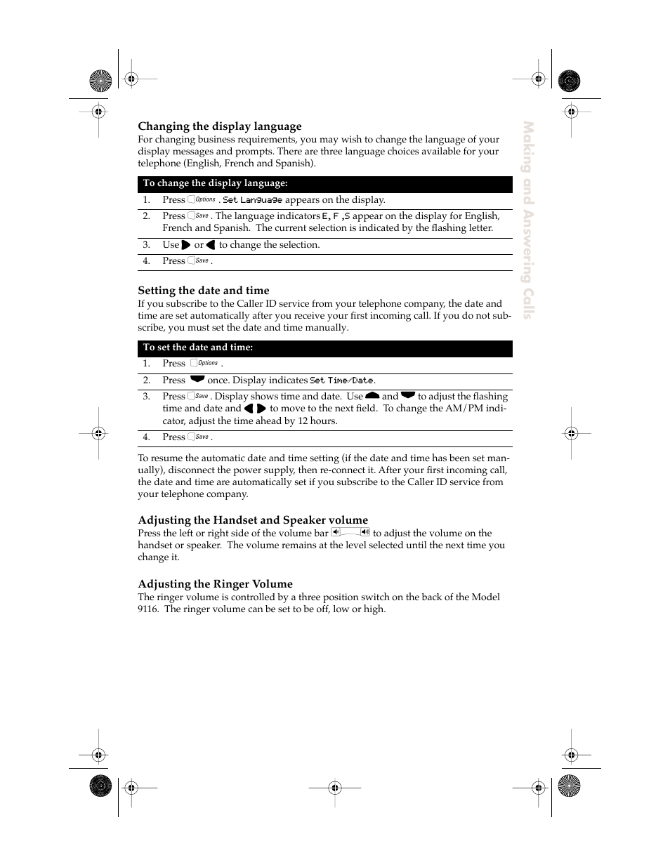 Making and answering calls | Aastra Telecom 9116 User Manual | Page 11 / 26