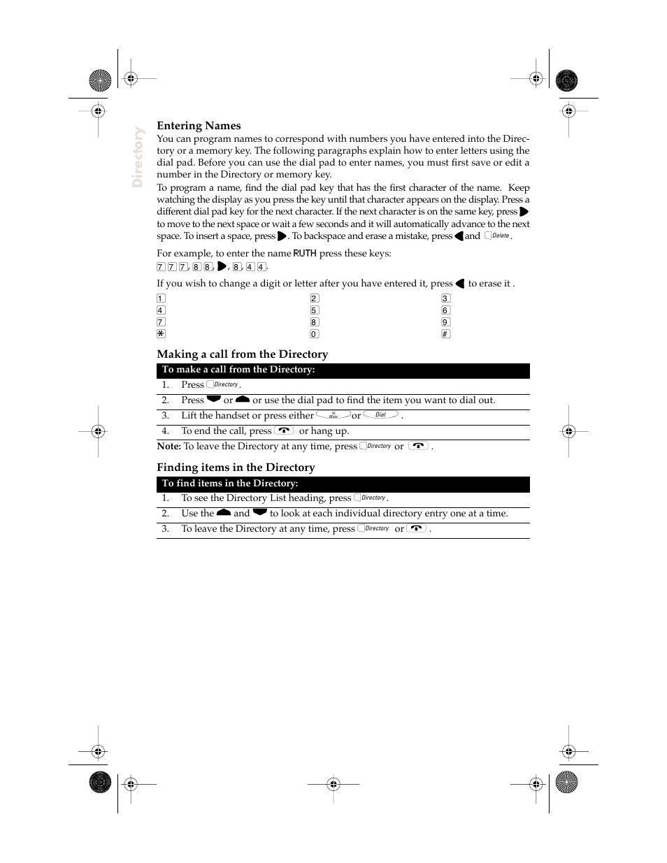 Directory | Aastra Telecom 9116 User Manual | Page 14 / 26