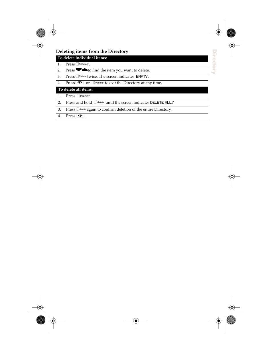 Directory | Aastra Telecom 9116 User Manual | Page 15 / 26