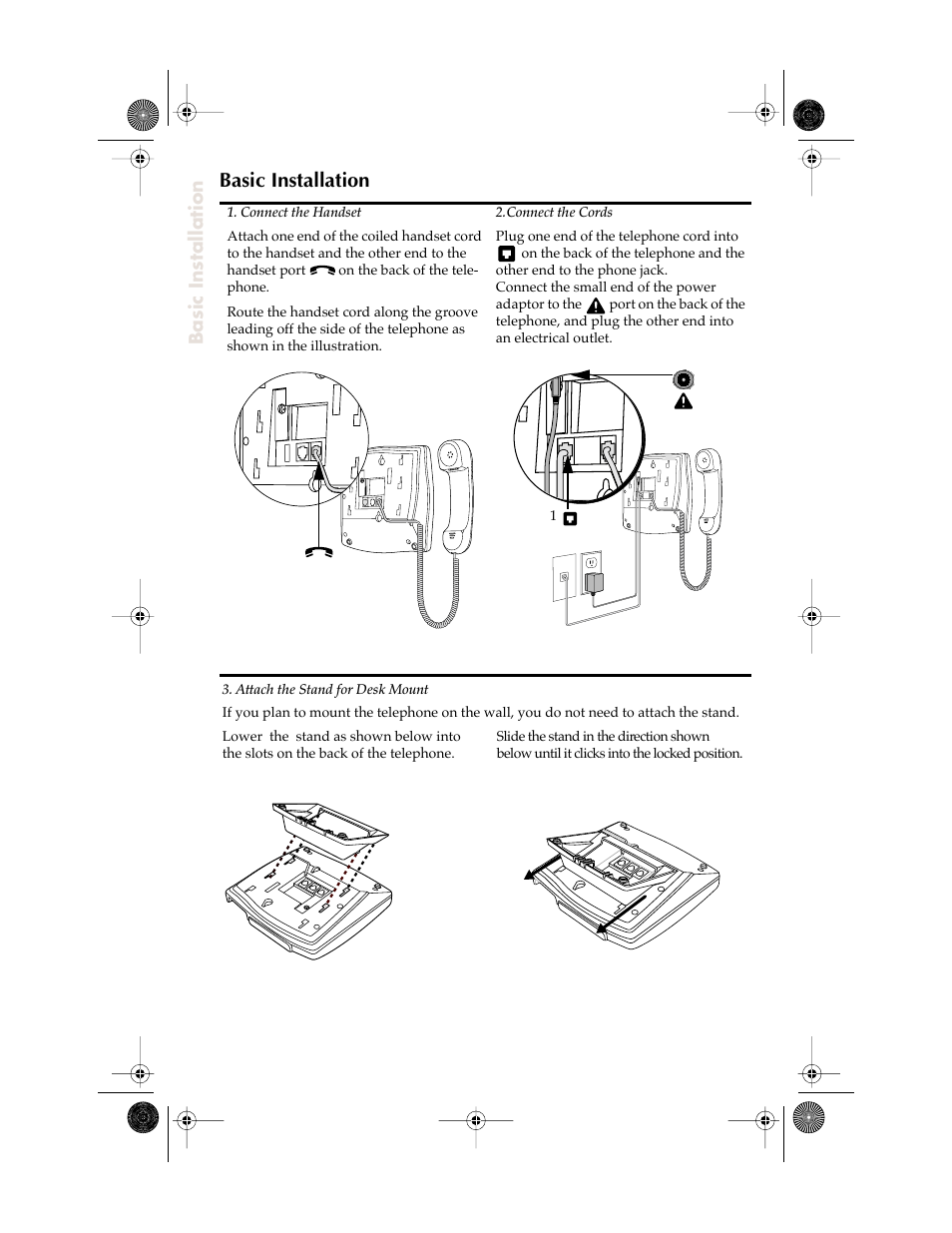 Basic installation | Aastra Telecom 9116 User Manual | Page 6 / 26