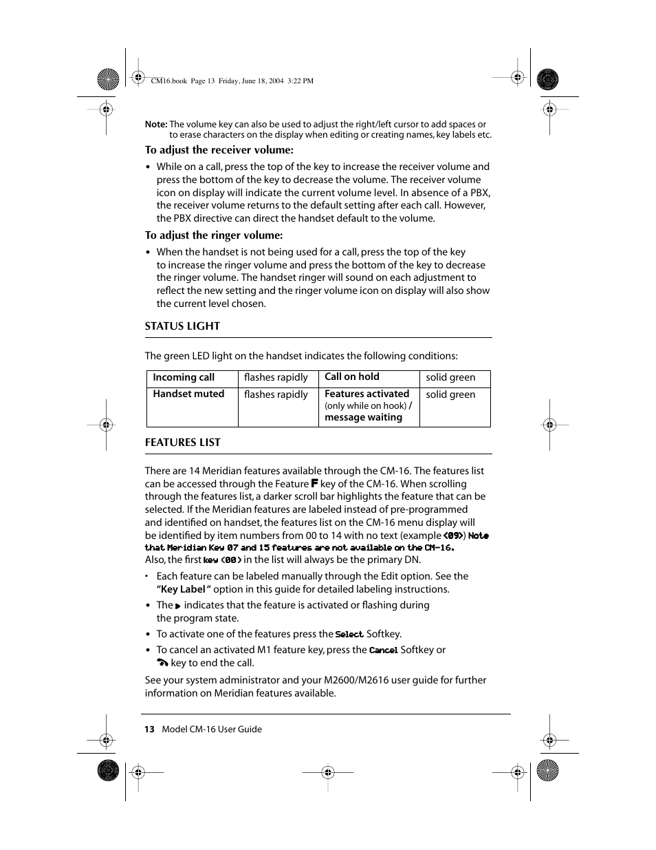 Aastra Telecom CM-16 User Manual | Page 14 / 28