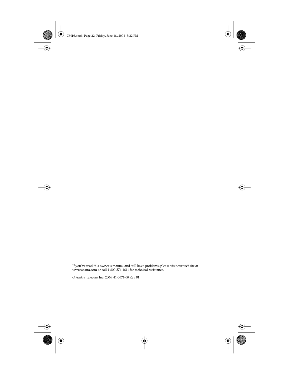 Aastra Telecom CM-16 User Manual | Page 28 / 28