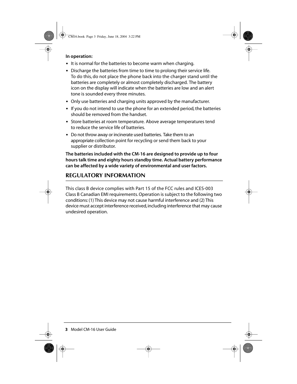 Aastra Telecom CM-16 User Manual | Page 4 / 28