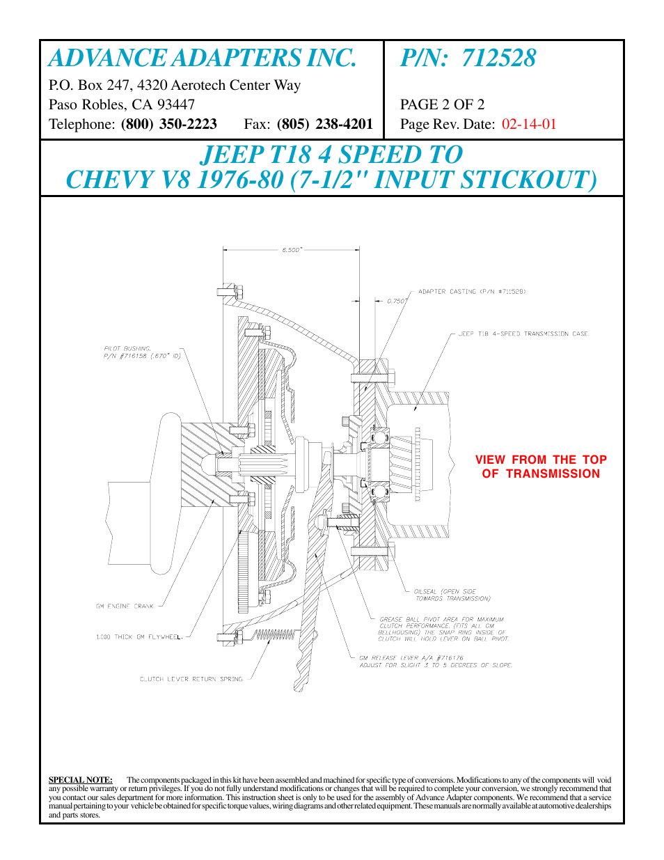 Advance Adapters 712528 User Manual | Page 2 / 2